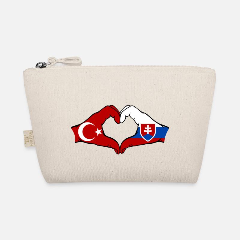 Turkey Slovakia Hands Heart Shape Organic Pouch