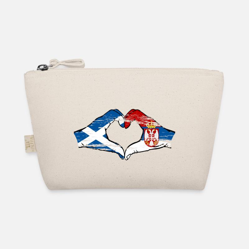 Écosse Serbie drapeau forme de coeur utilisé Trousse biologique