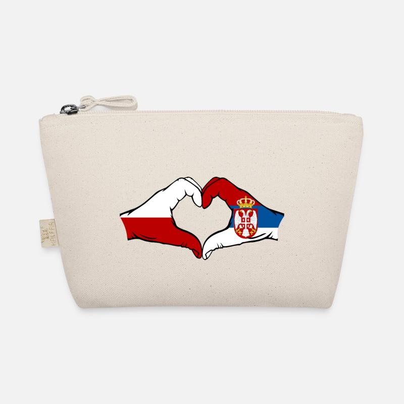Pologne Serbie drapeau coeur forme Trousse biologique