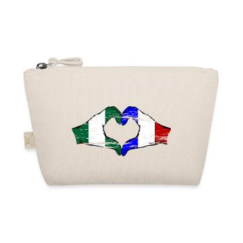 Nigeria France Drapeau Coeur Utilisé - Trousse biologique - nature - Devant