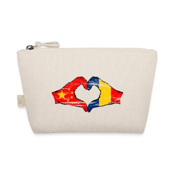 Chine Drapeau Roumanie forme de coeur utilisé - Trousse biologique - nature - Devant
