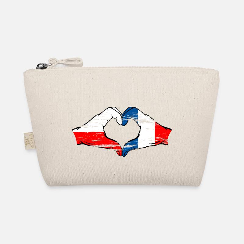 Pologne France Drapeau Forme de coeur utilisé Trousse biologique