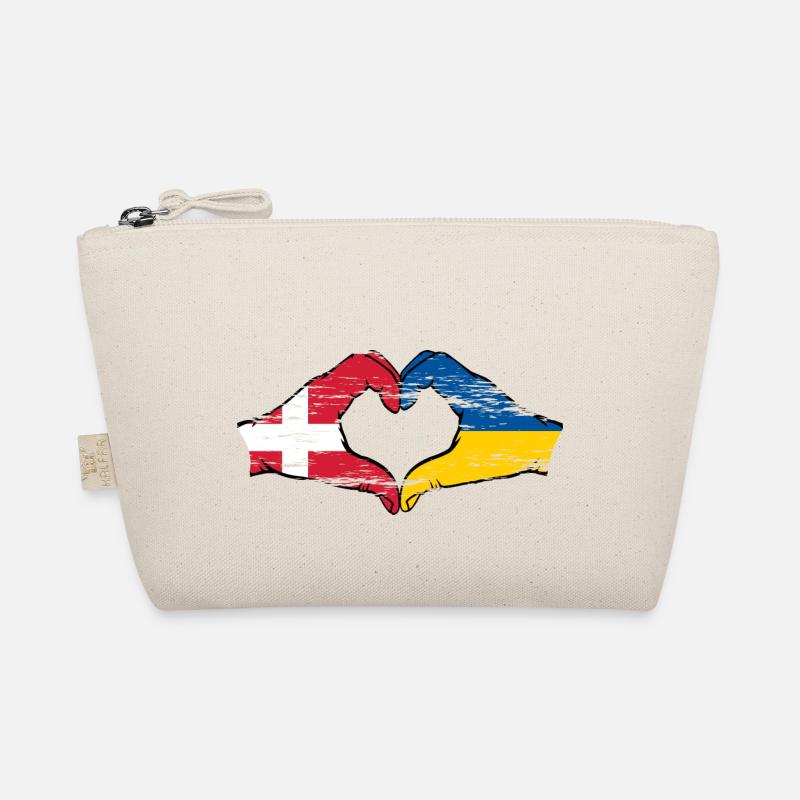 Danemark, Ukraine, drapeau, forme de coeur utilisé Trousse biologique