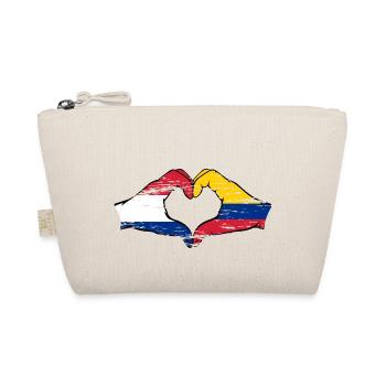 Hollande Colombie Drapeau Mains Coeur Forme Utilisé - Trousse biologique - nature - Devant