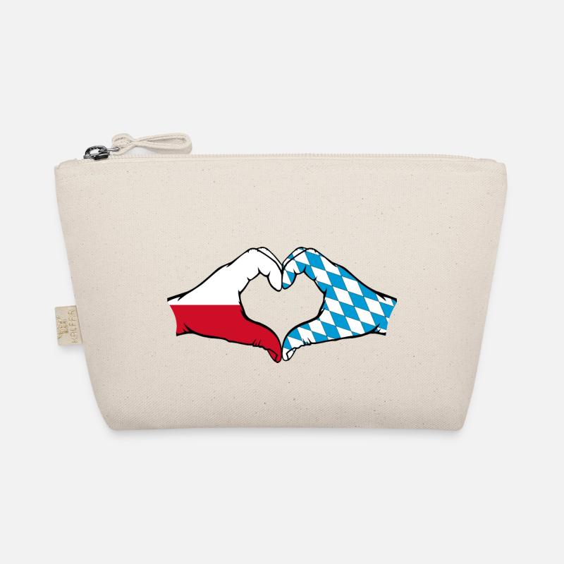 Pologne Bavière drapeau mains forme coeur Trousse biologique