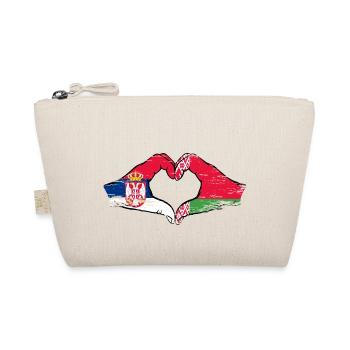 Serbie Biélorussie drapeau mains coeur utilisé - Trousse biologique - nature - Devant