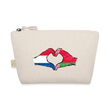 Holland Belarus Flag Hands Heart Shape Used - Organic Pouch - nature - Front