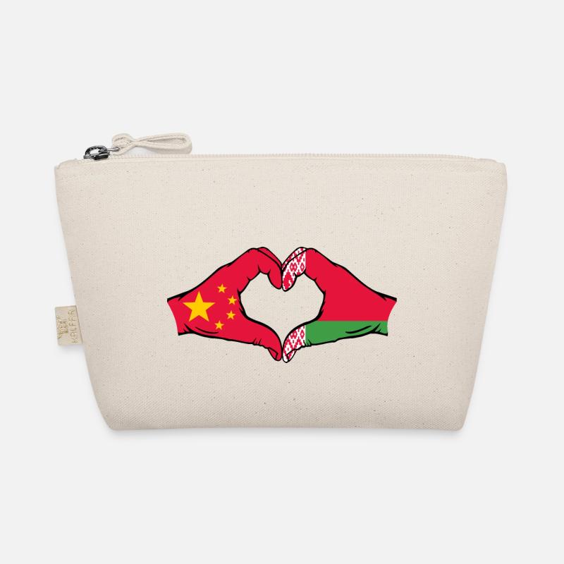 Chine Biélorussie Drapeau Mains Coeur Forme Trousse biologique