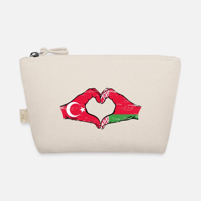 Turquie Biélorussie drapeau mains coeur utilisé Trousse biologique