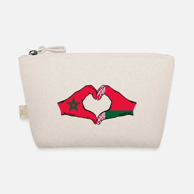 Maroc Biélorussie Drapeau Mains Coeur Forme Trousse biologique