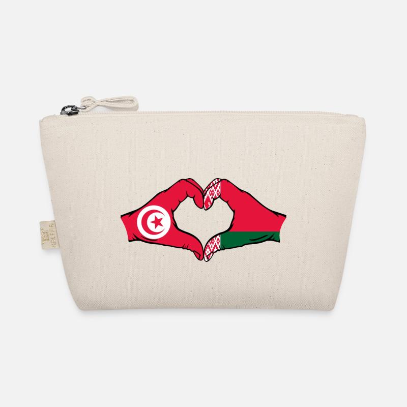 Tunisie Biélorussie drapeau mains coeur forme Trousse biologique