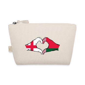 Angleterre Biélorussie drapeau mains forme coeur - Trousse biologique - nature - Devant