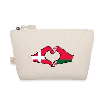 Danemark Biélorussie Drapeau Mains Coeur Forme - Trousse biologique - nature - Devant