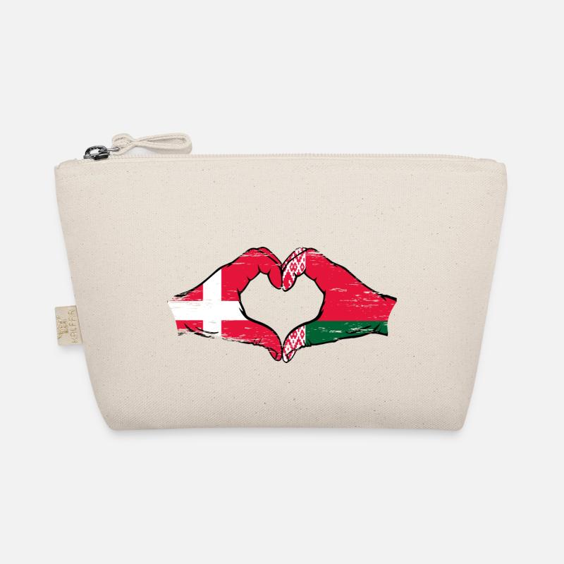Danemark Biélorussie drapeau mains forme de coeur utilisé Trousse biologique