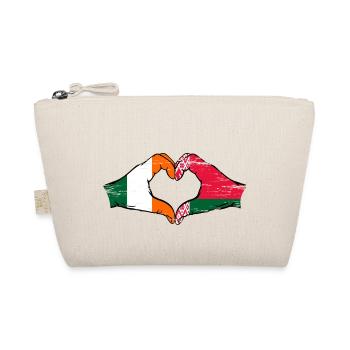 Irlande Biélorussie drapeau mains coeur forme utilisé - Trousse biologique - nature - Devant