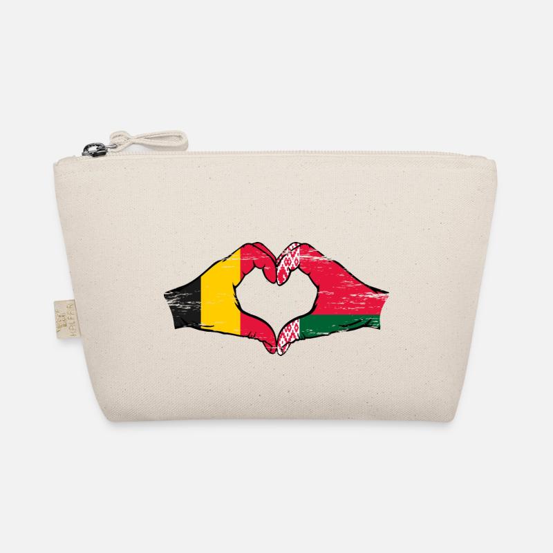 Belgique Biélorussie drapeau mains coeur forme utilisé Trousse biologique