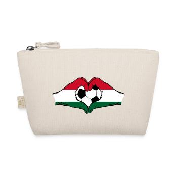 Hongrie drapeau football mains forme de coeur - Trousse biologique - nature - Devant