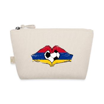 Drapeau arménien, football, mains, forme coeur, utilisé - Trousse biologique - nature - Devant