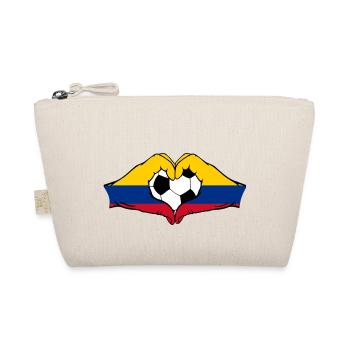 Colombie drapeau football mains forme de coeur - Trousse biologique - nature - Devant