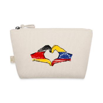 Germany Venezuela Flag Hands Heart Shape Used - Organic Pouch - nature - Front