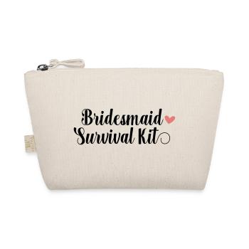 Bridesmaid Survival Kit! Personalisierbar - Bio-Täschchen - Natur - Vorne
