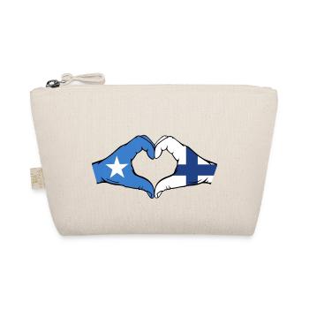 Somalie Finlande Drapeau Mains Coeur Forme - Trousse biologique - nature - Devant