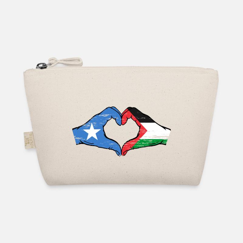 Somalie Palestine Drapeau Mains Coeur Forme Utilisé Trousse biologique