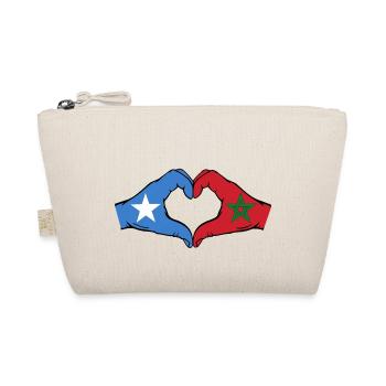 Somalia Morocco Flag Hands Heart Shape - Organic Pouch - nature - Front