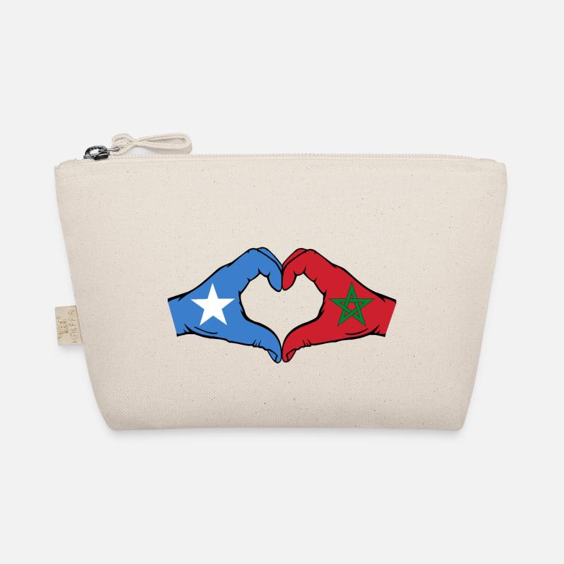 Somalie Maroc Drapeau Mains Coeur Forme Trousse biologique