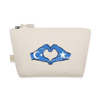 Uyghur Somalia Flag Hands Heart Shape Used - Organic Pouch - nature - Front