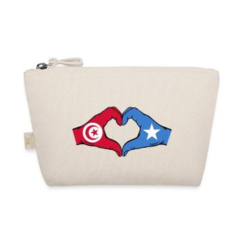 Tunisie Somalie Drapeau Mains Coeur Forme - Trousse biologique - nature - Devant