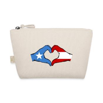 Somalia Austria Flag Hands Heart Shape - Organic Pouch - nature - Front