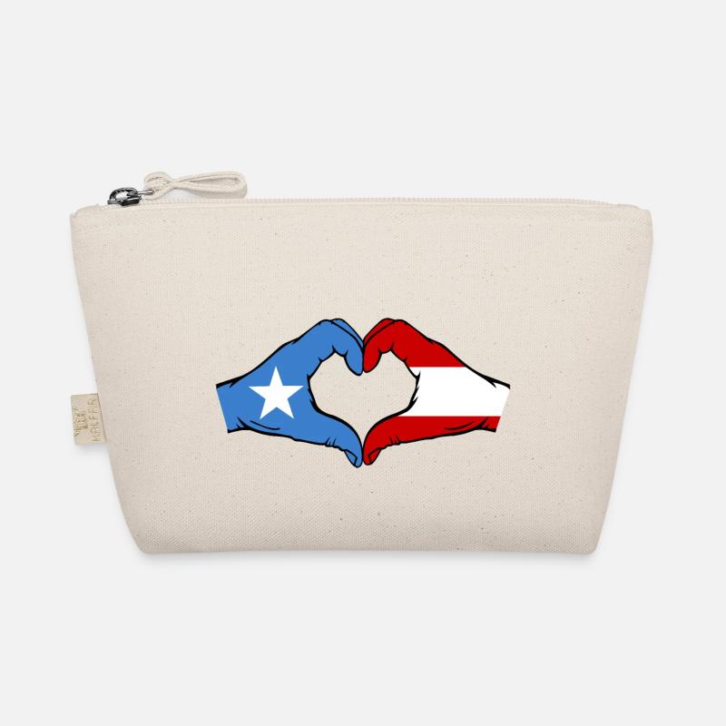 Somalia Austria Flag Hands Heart Shape Organic Pouch