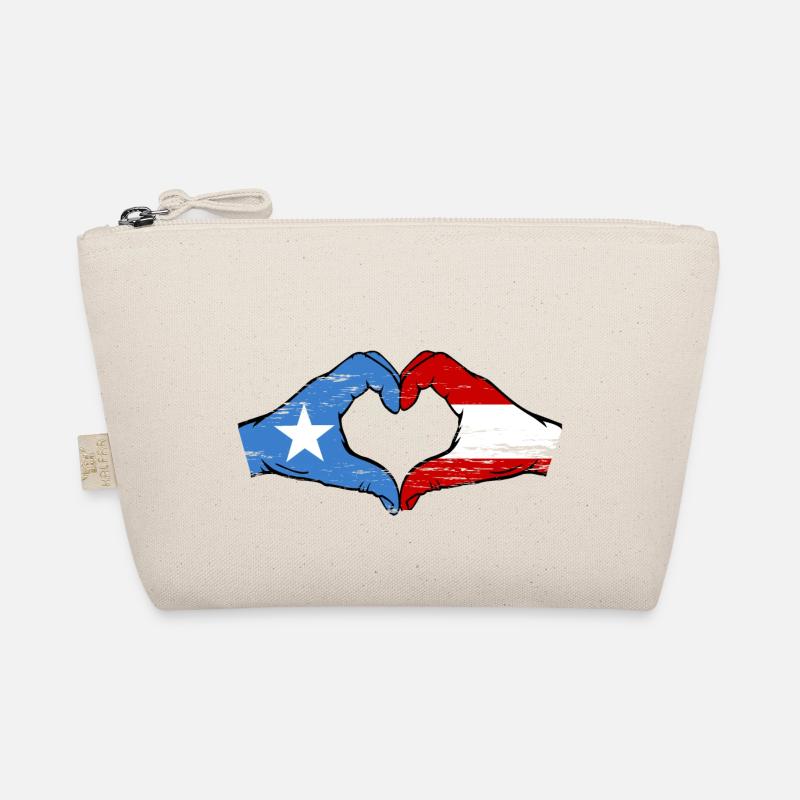 Somalia Austria Flag Hands Heart Shape Used Organic Pouch