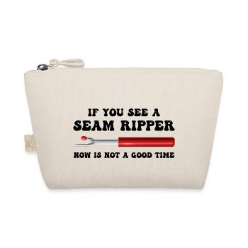 Funny Quilting For Women Quilter Seamstress Fabric - Organic Pouch - nature - Front