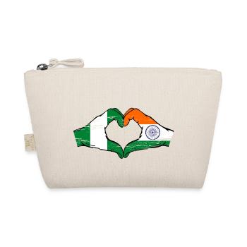 Nigeria India flag hands heart shape used - Organic Pouch - nature - Front