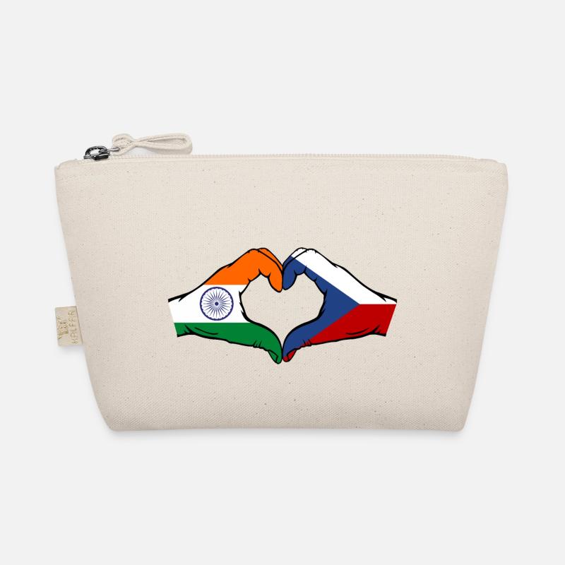 Inde République tchèque drapeau mains coeur forme Trousse biologique