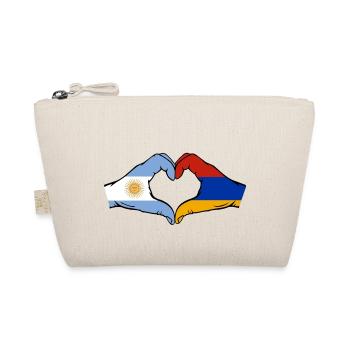 Argentine Arménie Drapeau Mains Coeur Forme - Trousse biologique - nature - Devant