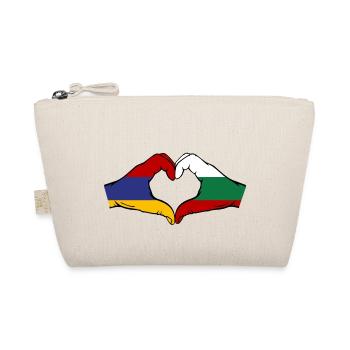 Armenien Bulgarien Flagge Hände Herzform - Bio-Täschchen - Natur - Vorne