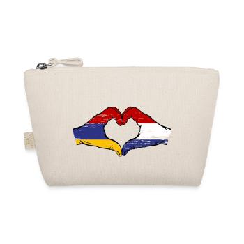 Arménie Hollande Drapeau Mains Coeur Forme Utilisé - Trousse biologique - nature - Devant