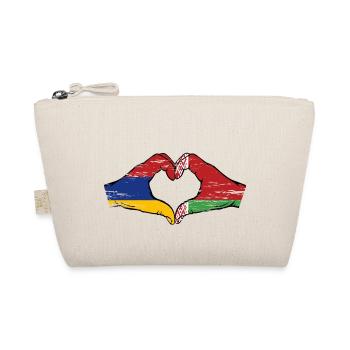 Armenien Belarus Flagge Hände Herzform used - Bio-Täschchen - Natur - Vorne