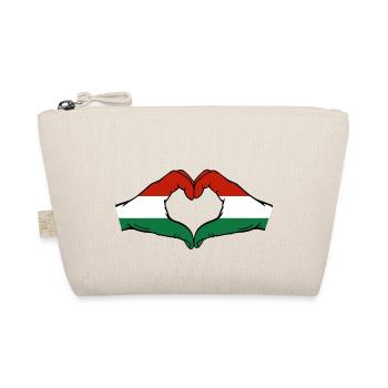 Drapeau de la Hongrie Mains Forme Coeur - Trousse biologique - nature - Devant