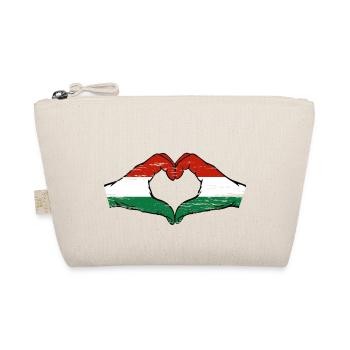 Drapeau de la Hongrie Mains Coeur Forme Utilisé - Trousse biologique - nature - Devant
