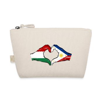 Hungary Philippines Flag Hands Heart Shape Used - Organic Pouch - nature - Front