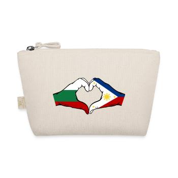 Bulgarien Philippinen Flagge Hände Herzform - Bio-Täschchen - Natur - Vorne