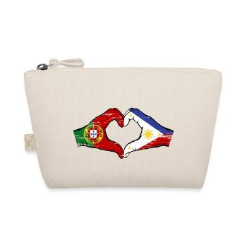 Portugal Philippinen Flagge Hände Herzform used - Bio-Täschchen - Natur - Vorne