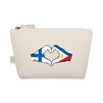 Finlande Philippines Drapeau Mains Coeur Forme - Trousse biologique - nature - Devant