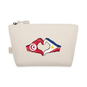 Tunisie Philippines Drapeau Mains Coeur Forme Utilisé - Trousse biologique - nature - Devant