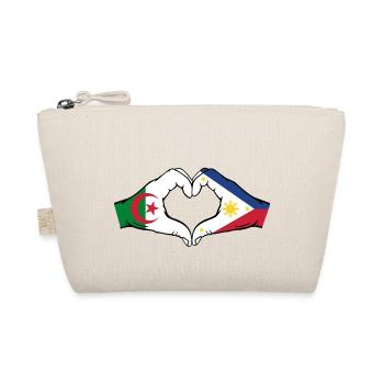 Algerien Philippinien Flagge Hände Herzform - Bio-Täschchen - Natur - Vorne