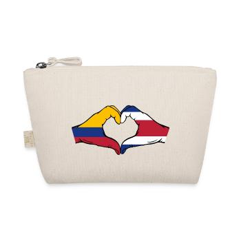 Colombie Costa Rica Drapeau Mains Coeur Forme - Trousse biologique - nature - Devant